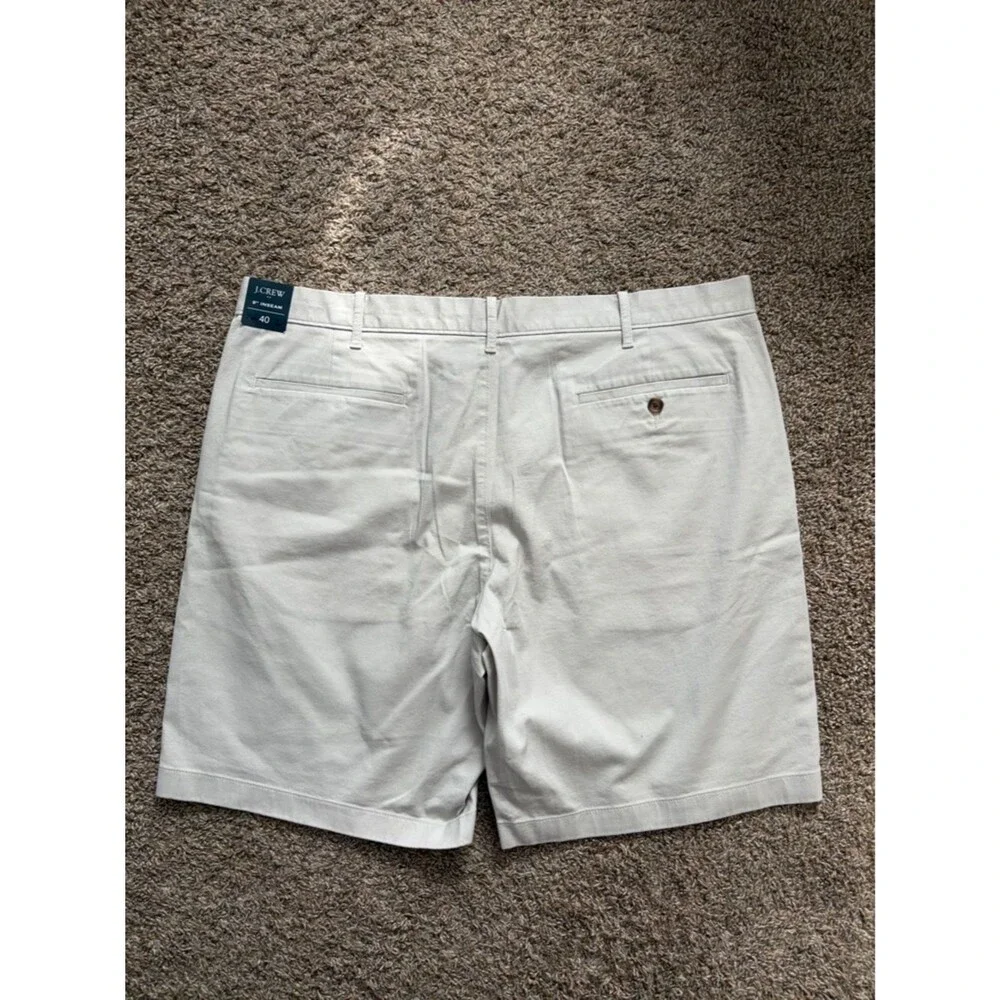 NEW J. Crew Factory Men’s 9” Flex Chino Shorts Stone Size Waist 40